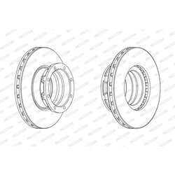 Brzdový kotúč FERODO FCR188A - obr. 1