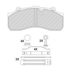 Sada brzdových platničiek kotúčovej brzdy FERODO FCV1367B - obr. 1