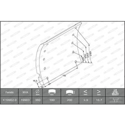 Sada brzd. oblož., Bubn. brzda FERODO K19902.0-F3658