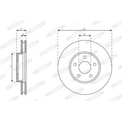 Brzdový kotúč FERODO DDF3020C - obr. 2