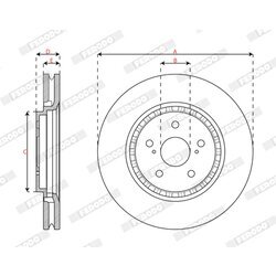 Brzdový kotúč FERODO DDF3063C - obr. 2