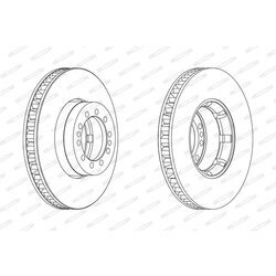 Brzdový kotúč FERODO FCR242A - obr. 1