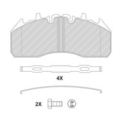 Sada brzdových platničiek kotúčovej brzdy FERODO FCV4378BFE