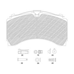 Sada brzdových platničiek kotúčovej brzdy FERODO FCV4418PTS - obr. 1
