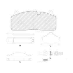 Sada brzdových platničiek kotúčovej brzdy FERODO FCV4420B - obr. 1