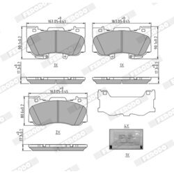 Sada brzdových platničiek kotúčovej brzdy FERODO FDB5239 - obr. 1