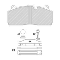 Sada brzdových platničiek kotúčovej brzdy FERODO FCV1814BFE