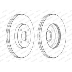 Brzdový kotúč FERODO DDF2548C - obr. 1