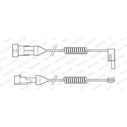 Výstražný kontakt opotrebenia brzdového obloženia FERODO FAI105