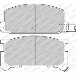 Sada brzdových platničiek kotúčovej brzdy FERODO FDB326 - obr. 1