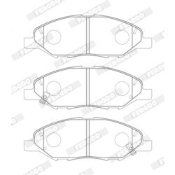 Sada brzdových platničiek kotúčovej brzdy FERODO FDB5303