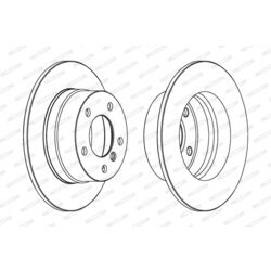 Brzdový kotúč FERODO DDF1361 - obr. 2