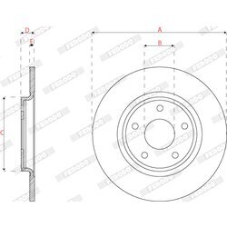 Brzdový kotúč FERODO DDF2818C - obr. 2