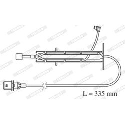 Výstražný kontakt opotrebenia brzdového obloženia FERODO FAI186 - obr. 1