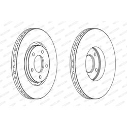 Brzdový kotúč FERODO DDF1372 - obr. 2