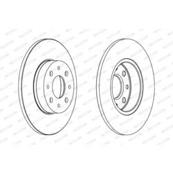 Brzdový kotúč FERODO DDF1741 - obr. 2