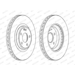Brzdový kotúč FERODO DDF2545C - obr. 1