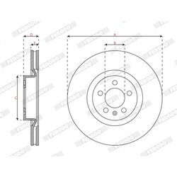 Brzdový kotúč FERODO DDF3080C - obr. 2