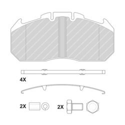 Sada brzdových platničiek kotúčovej brzdy FERODO FCV1404BFE