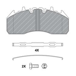 Sada brzdových platničiek kotúčovej brzdy FERODO FCV4378B - obr. 1