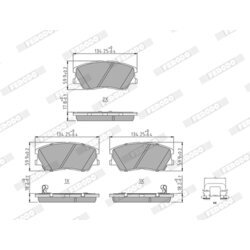 Sada brzdových platničiek kotúčovej brzdy FERODO FDB5418