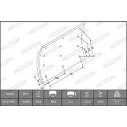 Sada brzd. oblož., Bubn. brzda FERODO K19799.1-F3554 - obr. 1