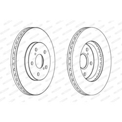 Brzdový kotúč FERODO DDF1446 - obr. 2