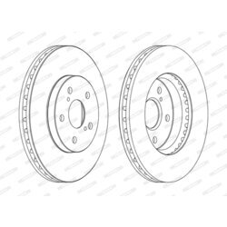 Brzdový kotúč FERODO DDF1446C - obr. 1