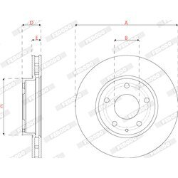 Brzdový kotúč FERODO DDF2532C - obr. 2