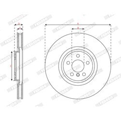 Brzdový kotúč FERODO DDF3025LC-1 - obr. 2