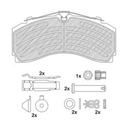 Sada brzdových platničiek kotúčovej brzdy FERODO FCV4417PTS - obr. 1