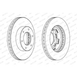 Brzdový kotúč FERODO DDF991 - obr. 2