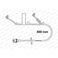 Výstražný kontakt opotrebenia brzdového obloženia FERODO FAI165 - obr. 1