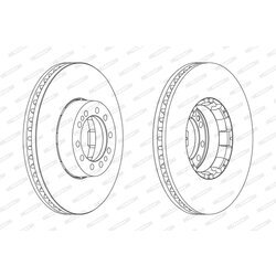 Brzdový kotúč FERODO FCR134A - obr. 1