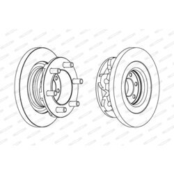 Brzdový kotúč FERODO FCR313A - obr. 1