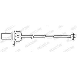 Výstražný kontakt opotrebenia brzdového obloženia FERODO FWI395 - obr. 3