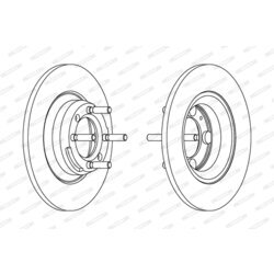 Brzdový kotúč FERODO DDF037