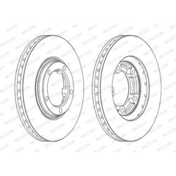 Brzdový kotúč FERODO DDF1404C