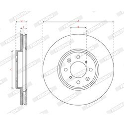 Brzdový kotúč FERODO DDF2011C - obr. 1