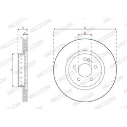 Brzdový kotúč FERODO DDF2835VC-1 - obr. 2