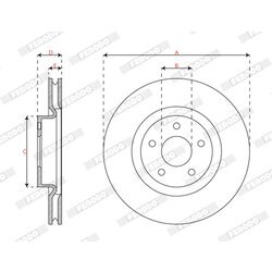 Brzdový kotúč FERODO DDF3021C - obr. 1