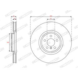 Brzdový kotúč FERODO DDF3025LC-1 - obr. 1