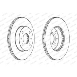 Brzdový kotúč FERODO DDF867 - obr. 1