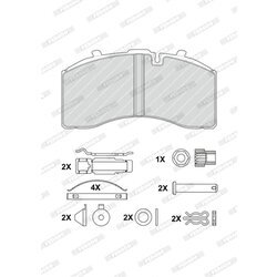 Sada brzdových platničiek kotúčovej brzdy FERODO FCV1657B