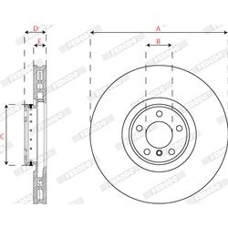 Brzdový kotúč FERODO DDF2041LVC-1 - obr. 2