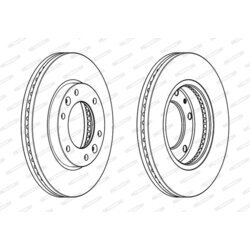 Brzdový kotúč FERODO DDF2111C - obr. 1
