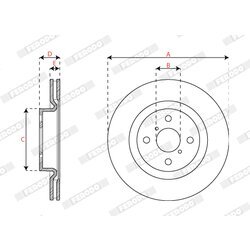 Brzdový kotúč FERODO DDF2851C - obr. 2