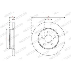Brzdový kotúč FERODO DDF3029C - obr. 2
