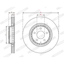 Brzdový kotúč FERODO DDF3070C - obr. 1