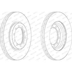 Brzdový kotúč FERODO FCR182A - obr. 1